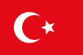 Flaga Imperium Osmańskiego w latach 1844–1922, Tureckiego Ruchu Narodowego w czasie wojny o niepodległość 1919–1922 i Republiki Turcji w latach 1922–1936