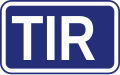 Carnet TIR (Schild) (Hinweis am LKW)