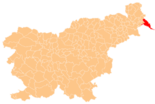 Karte von Slowenien, Position von Lendava hervorgehoben