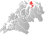 Skjervøy markert med rødt på fylkeskartet