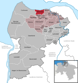 Poziția localității Otterndorf