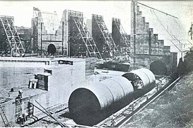 Zapornice Panamskega prekopa v gradnji leta 1910