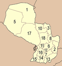 Departamentos 'int'ô Paraguay