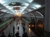 Metroen i Pyongyang.