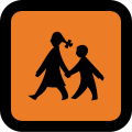 School bus sign - schoolchildren transportation (Germany) (also used in Austria)