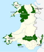 Wales National Parks and AONBs (labelled)