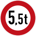 Aufschrift "5,5t"