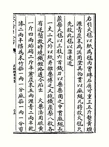 Bolboraren formula 1044ko Wujing zongyao I. zatia 12. liburukia.
