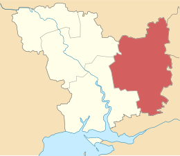 Distret de Baštanka - Localizazion