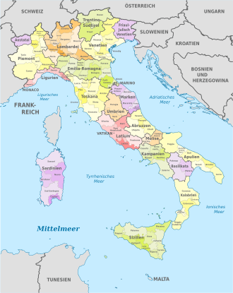 Administrative Gliederung Italiens]] Administrative Gliederung Italiens