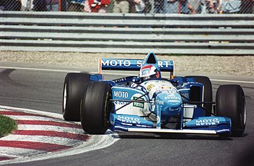 Montreal, Johnny Herbert in die Benetton B195 tydens die 1995 Kanadese Grand Prix