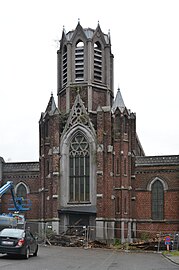 Démolition de l'église (décembre 2019).