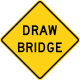 Zeichen W3-6 Bewegliche Brücke voraus. Fahrer sollte sich auf eventuelle Wartezeiten einstellen.