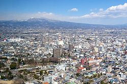 Prefektörlük Hükümeti Binası'ndan Akagi Dağı görüntüsü