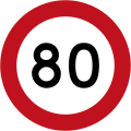 (R1-1) 80 km/h speed limit