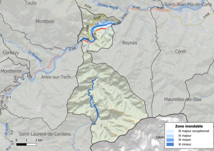 Carte des zones inondables.