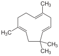 Deutsch: Struktur von alpha-Caryophyllen English: Structure of alpha-Caryophyllene