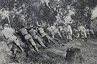 Soldados del ejército brasileño en la línea del frente en la Guerra del Contestado, 1914