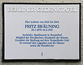 Berliner Gedenktafel für Fritz Bräuning