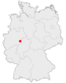 Lage der Stadt Winterberg in Deutschland Location of the Town of Winterberg in Germany