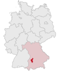 Localização de Augsburgo na Alemanha