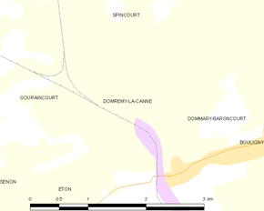 Poziția localității Domremy-la-Canne