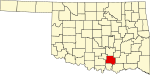 State map highlighting Johnston County