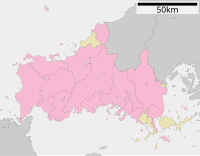 功山寺の位置（山口県内）