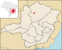 Localização de Ubaí em Minas Gerais