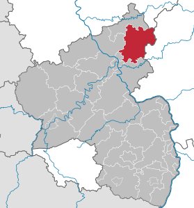 Lage des Westerwaldkreis in Rheinland-Pfalz (anklickbare Karte)