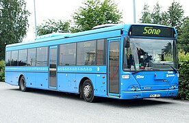 Vest V10LE på Scania L94UB4X2-chassi, tillhörande Söne Buss i Göteborg AB i trafik för Västtrafik