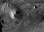 Springs in Vernal Crater, as seen by HIRISE