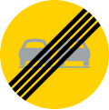 End of overtaking prohibition