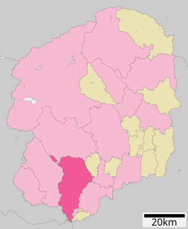 Situering van Tochigi in de prefectuur Tochigi