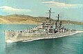 A Atlanta osztályú USS Oakland (CL-95) amerikai légvédelmi cirkáló. Sztenderd vízkiszorítása 6590 tonna, fő fegyverzete 12 db 127 mm L/38 ágyú. A típus három alosztályában összesen 11 hajó épült.[52]