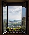 Image 58Window in a cafe in San Gimignano, Italy