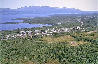 Flygfoto över Abisko från 1994.