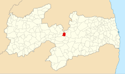 Localização de Assunção na Paraíba
