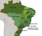 Carte montrant l’Empire brésilien et ses provinces en 1824.