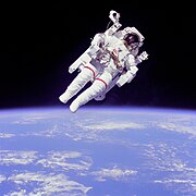 Bruce McCandless II during EVA in 1984