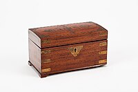 19th-century mahogany tea caddy