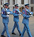 Soldados de la guardia del Castillo de Praga con rifles Vz. 52