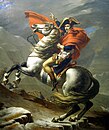 Napoleon korsar S:t Bernardspasset av Jacques-Louis David 1803.