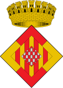 Corona mural de diputación en el escudo de la provincia de Gerona.