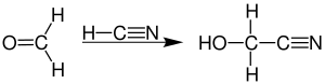 Synthese von Glycolnitril aus Formaldehyd und Blausäure