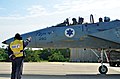 An F-15D from Tel Nof involved in Operation Wooden Leg with wooden leg symbol (left to the Star of David)