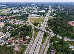 La Kehä III à l'échangeur de Bemböle.