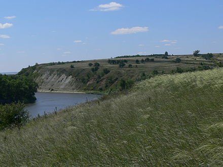 Estepe junto ao rio Khopyor, Oblast de Volgogrado, Russia.