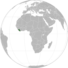 Description de l'image Liberia (orthographic projection).svg.