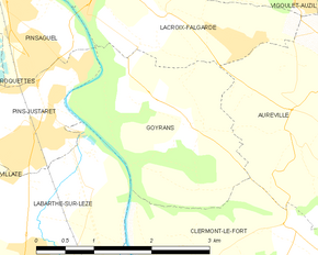 Poziția localității Goyrans